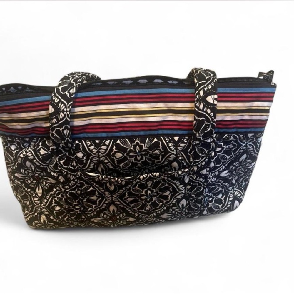 Vera‎ Bradley Black and Multicolor Hobo Bag